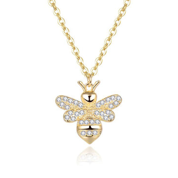 The Pink Pigs Fine Jewelry Necklaces Necklace / Yellow Honey Bee Jewelry Set
